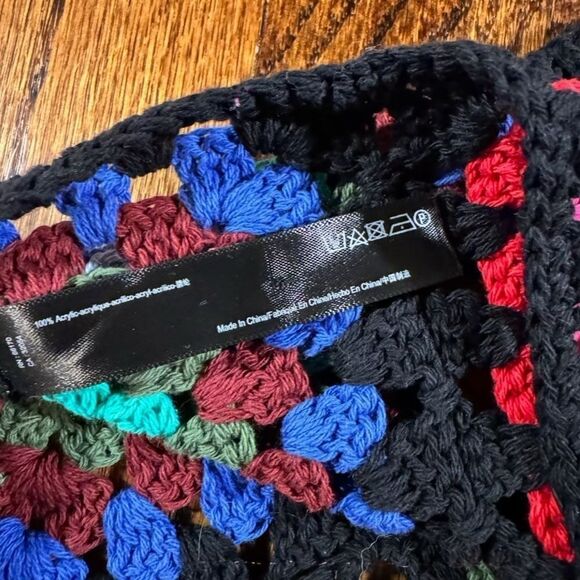 UO Urban Outfitters Balaclava hood in a flower crochet fabrication main image 7